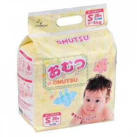 Omutsu Подгузники для новорожденных S mini 28 шт.   4-8 кг
