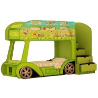 Двухъярусная детская кровать-автобус Red River Винни