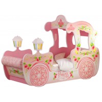 Детская кровать-карета Red River Розовая (170х70)